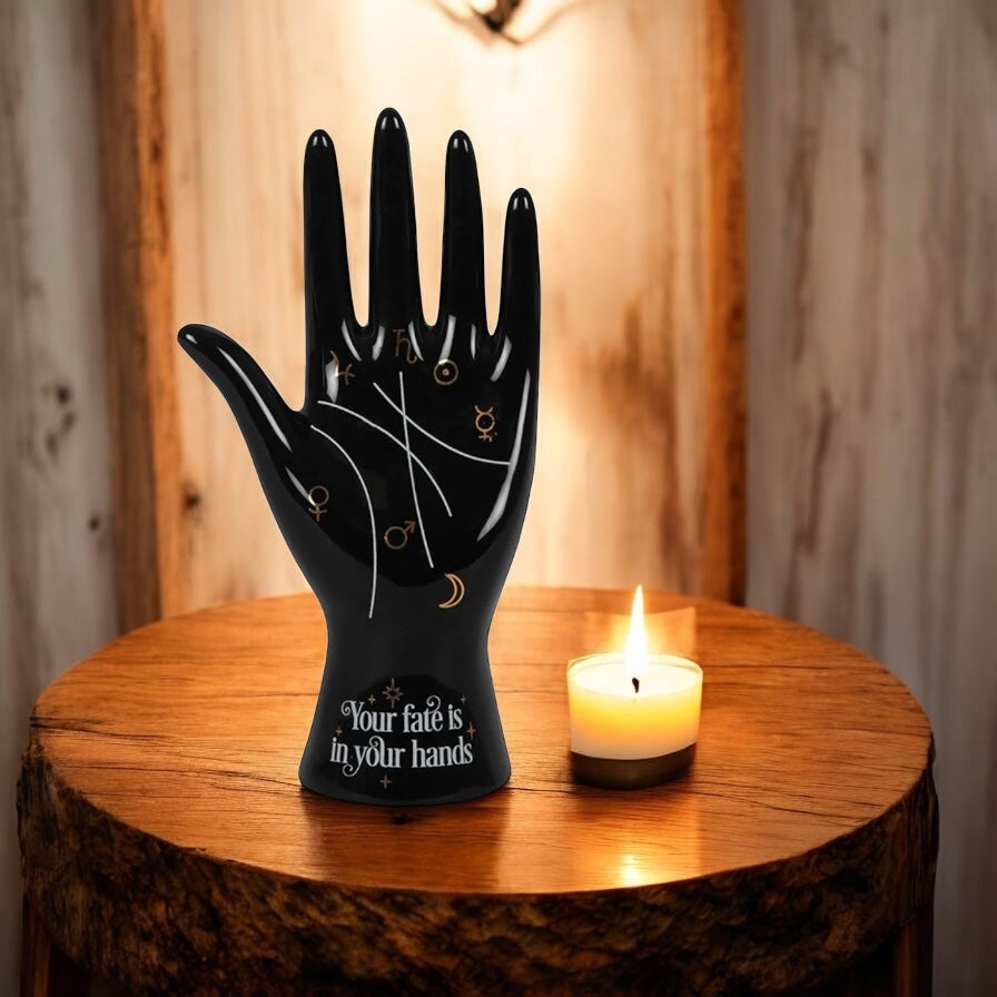 Black Ceramic Palmistry Hand