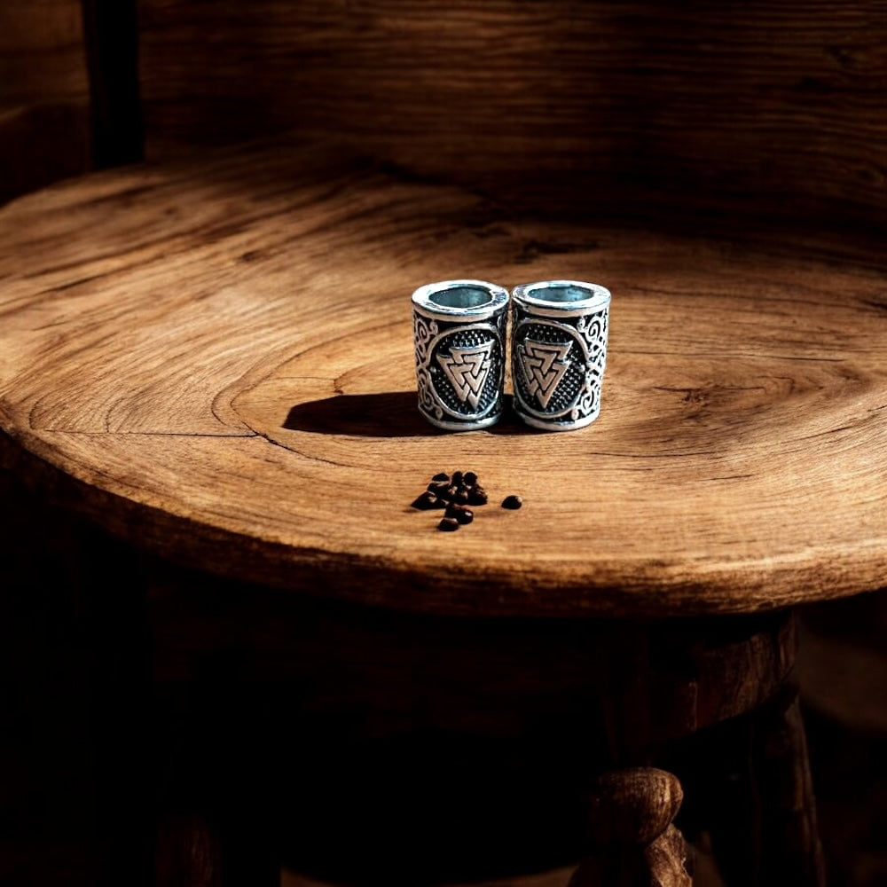 Viking Beard Bead - Valknut