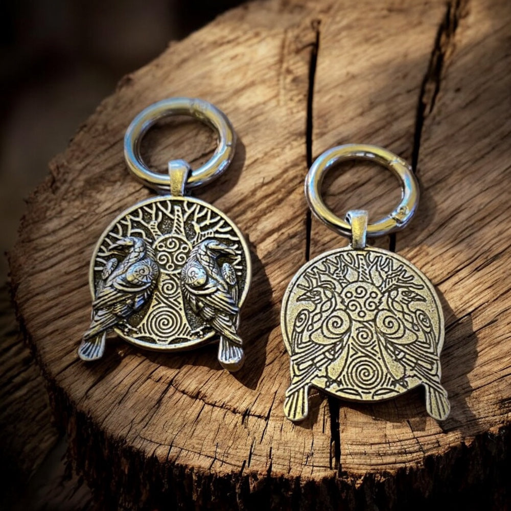 HUGGIN AND MUNNIN LARGE KEY RING