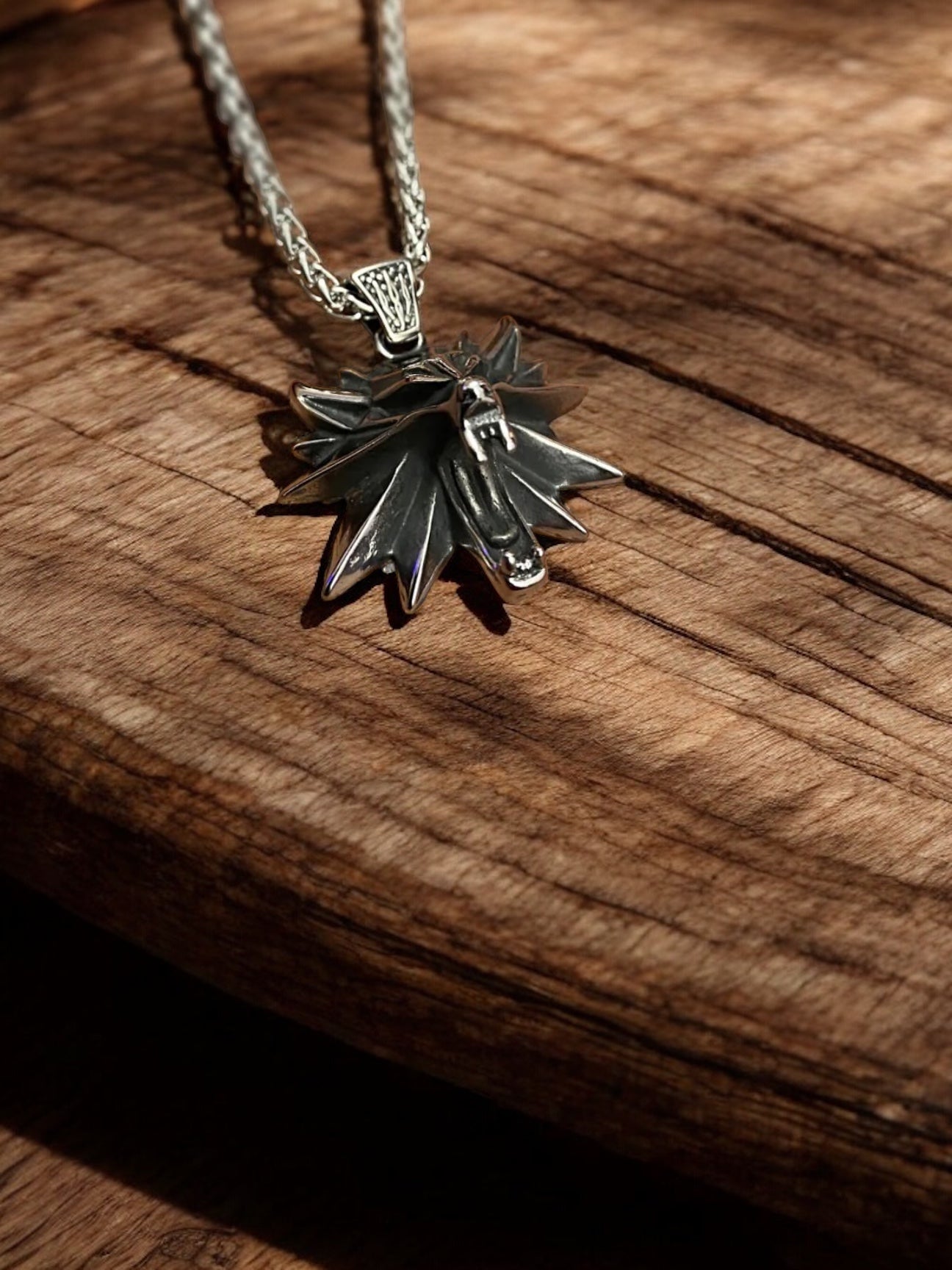 Fierce Raven Wolf Viking Necklace