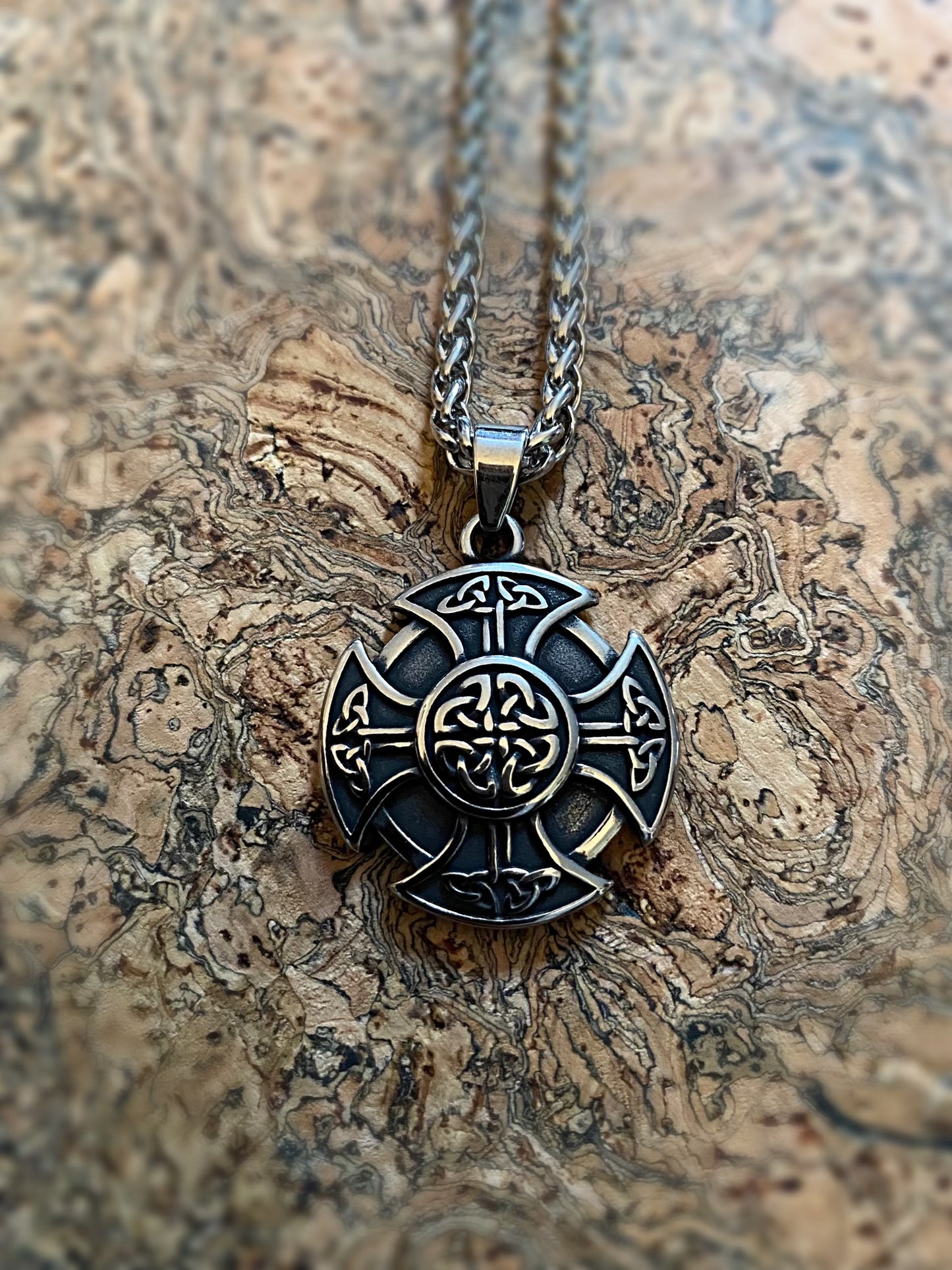 Viking Necklace - Norse Rustic Shield