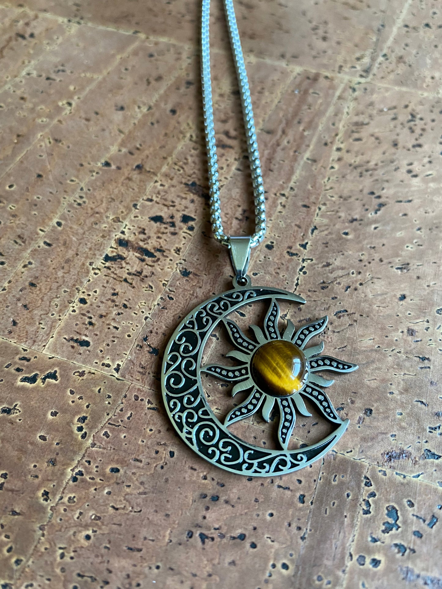 Pagan Necklace - Queen Of The Night Runic Stone