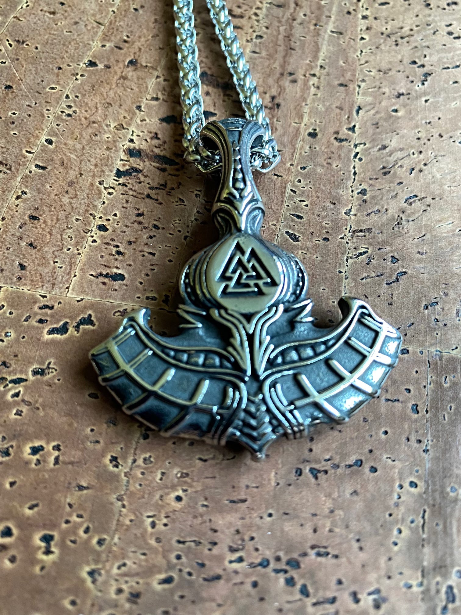 Viking Necklace - Heavy Valknut War Hammer