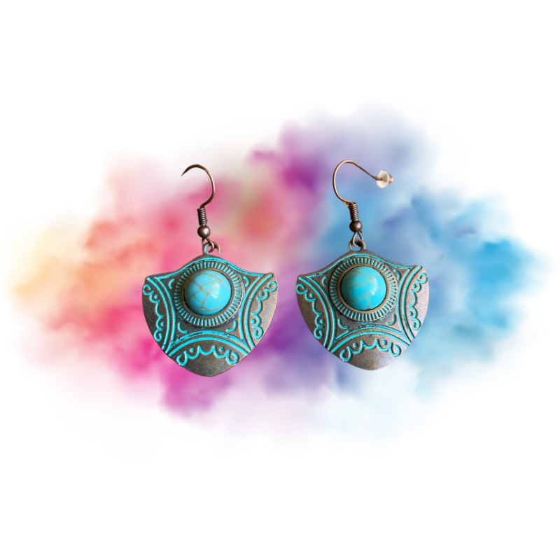 Viking Shield Pair Of Earrings