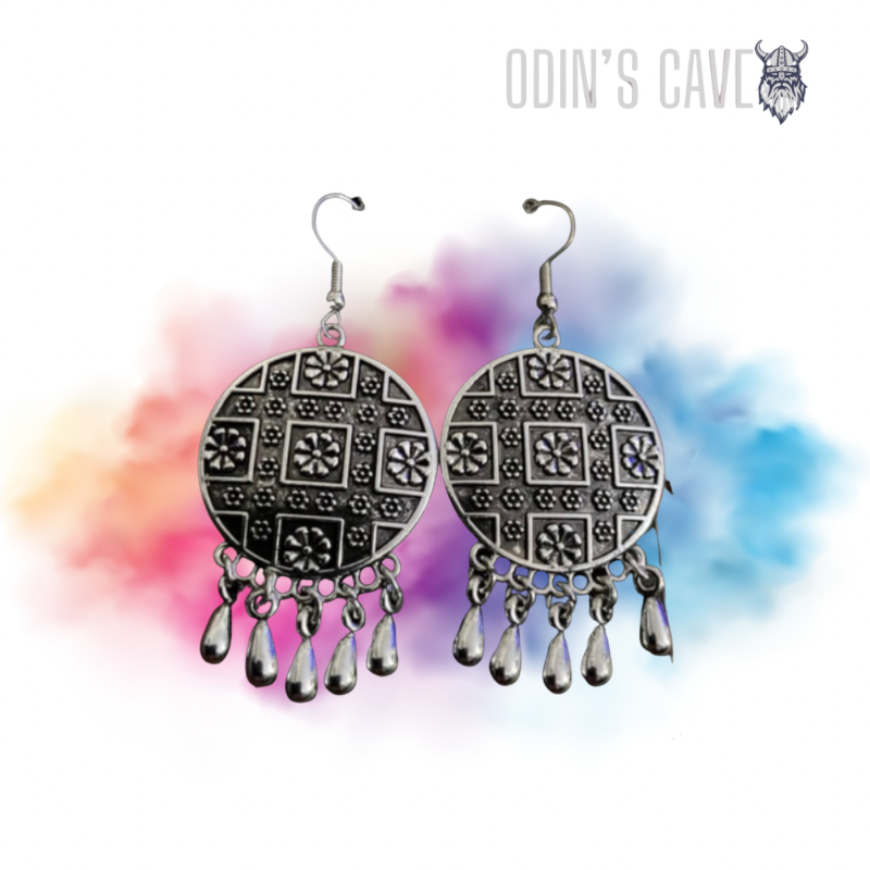 Viking Shield Rounds Pair Of Earrings