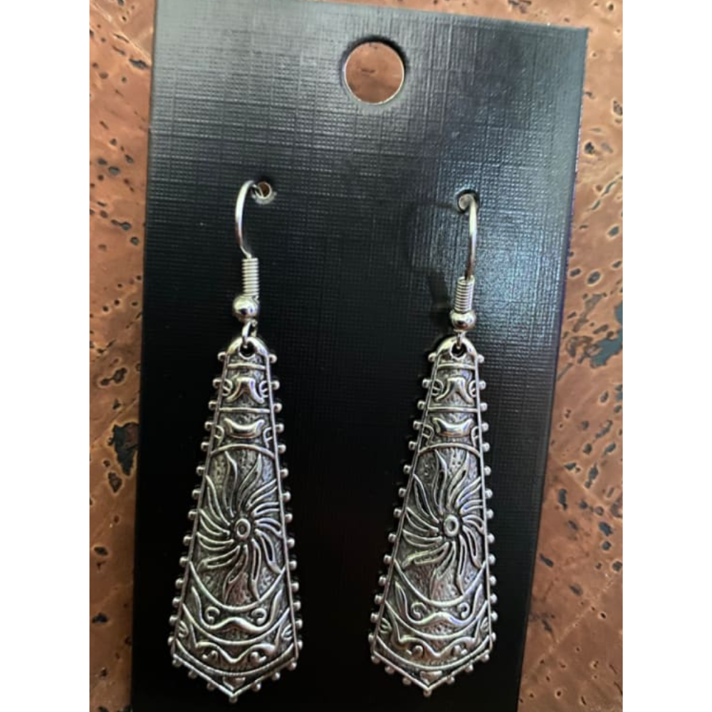 Viking War Hammer Pair Of Earrings (Silver)