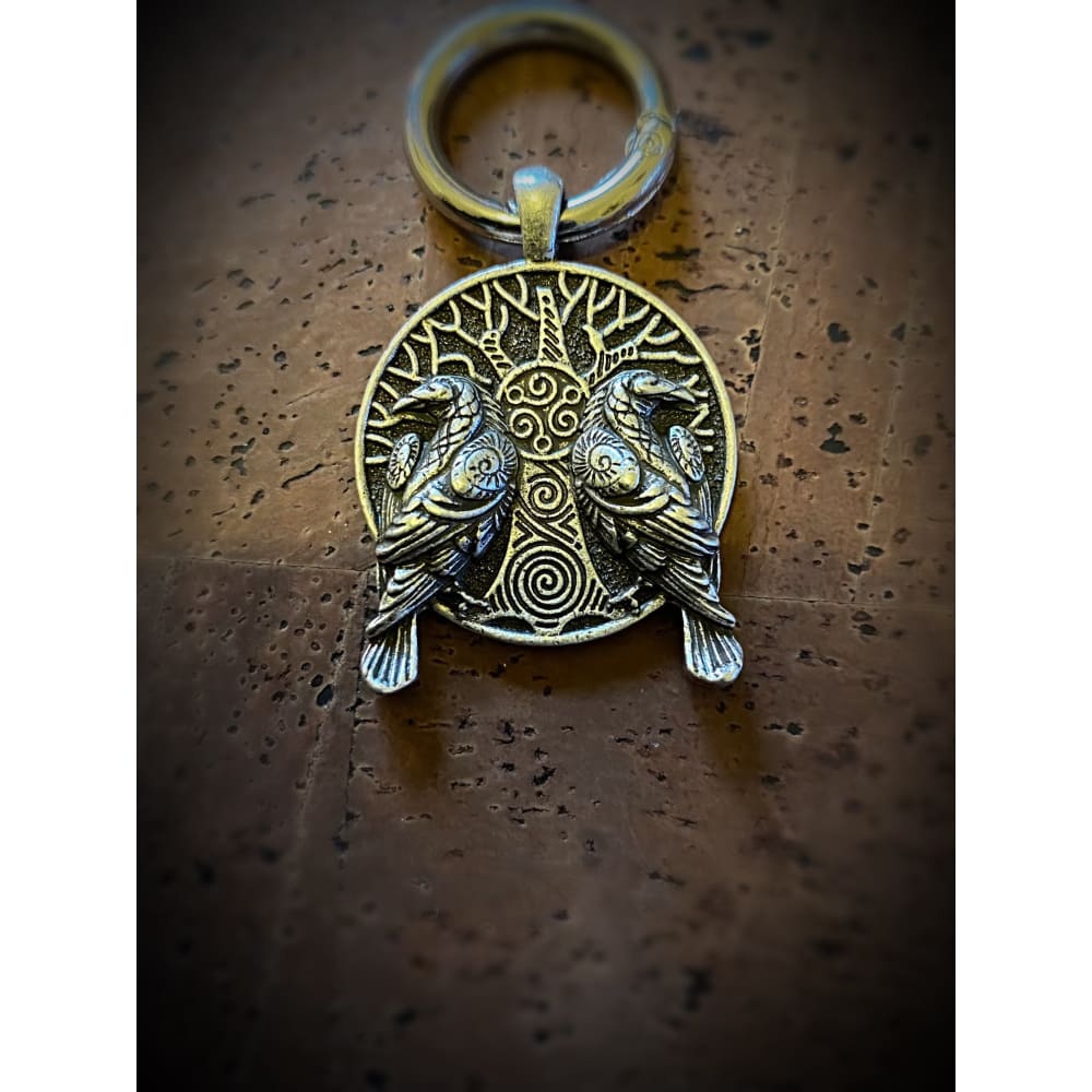 HUGGIN AND MUNNIN LARGE KEY RING