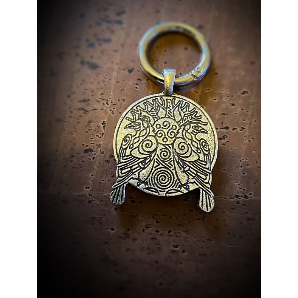 HUGGIN AND MUNNIN LARGE KEY RING