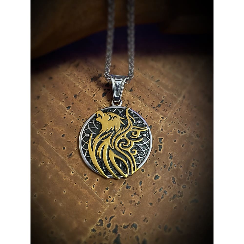 Necklace - Valknut Runes Double Sided