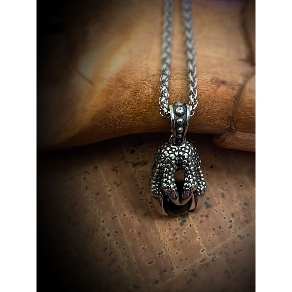 Ravens Claw Viking Necklace with Pearl