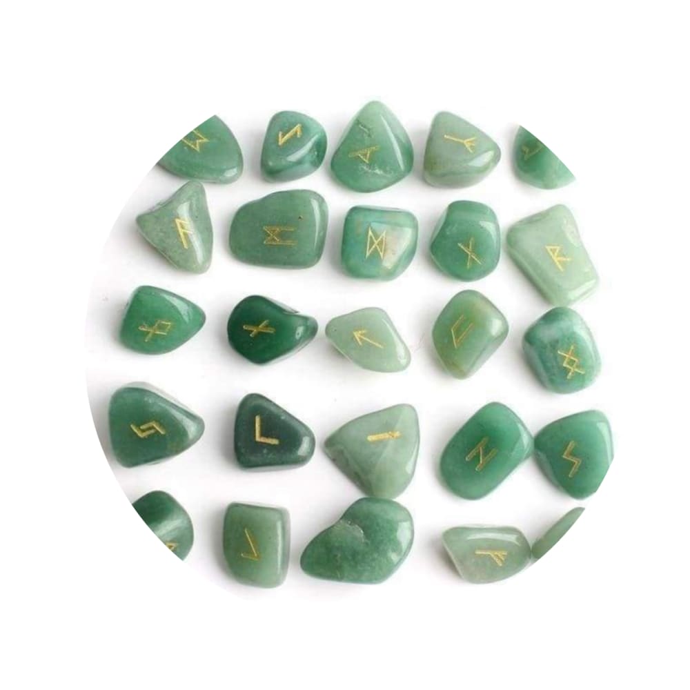 Runes Set - Aventurine Stone