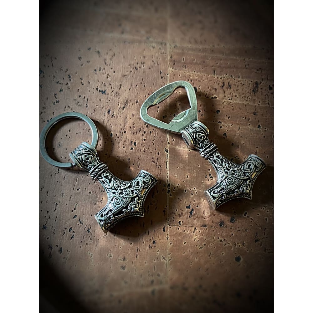 Thor hammer bottle opener keychain sale