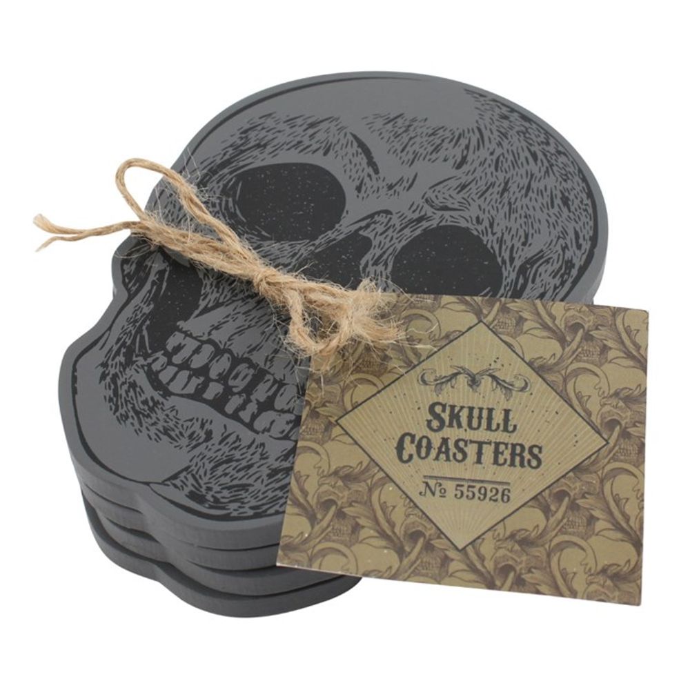 Printed Skull Coaster Set (Set of 4)