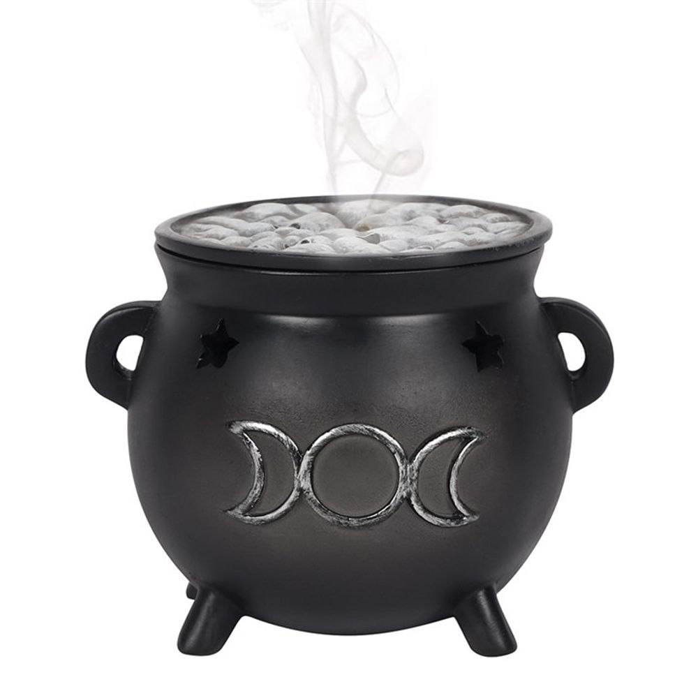 Triple Moon Cauldron Incense Holder