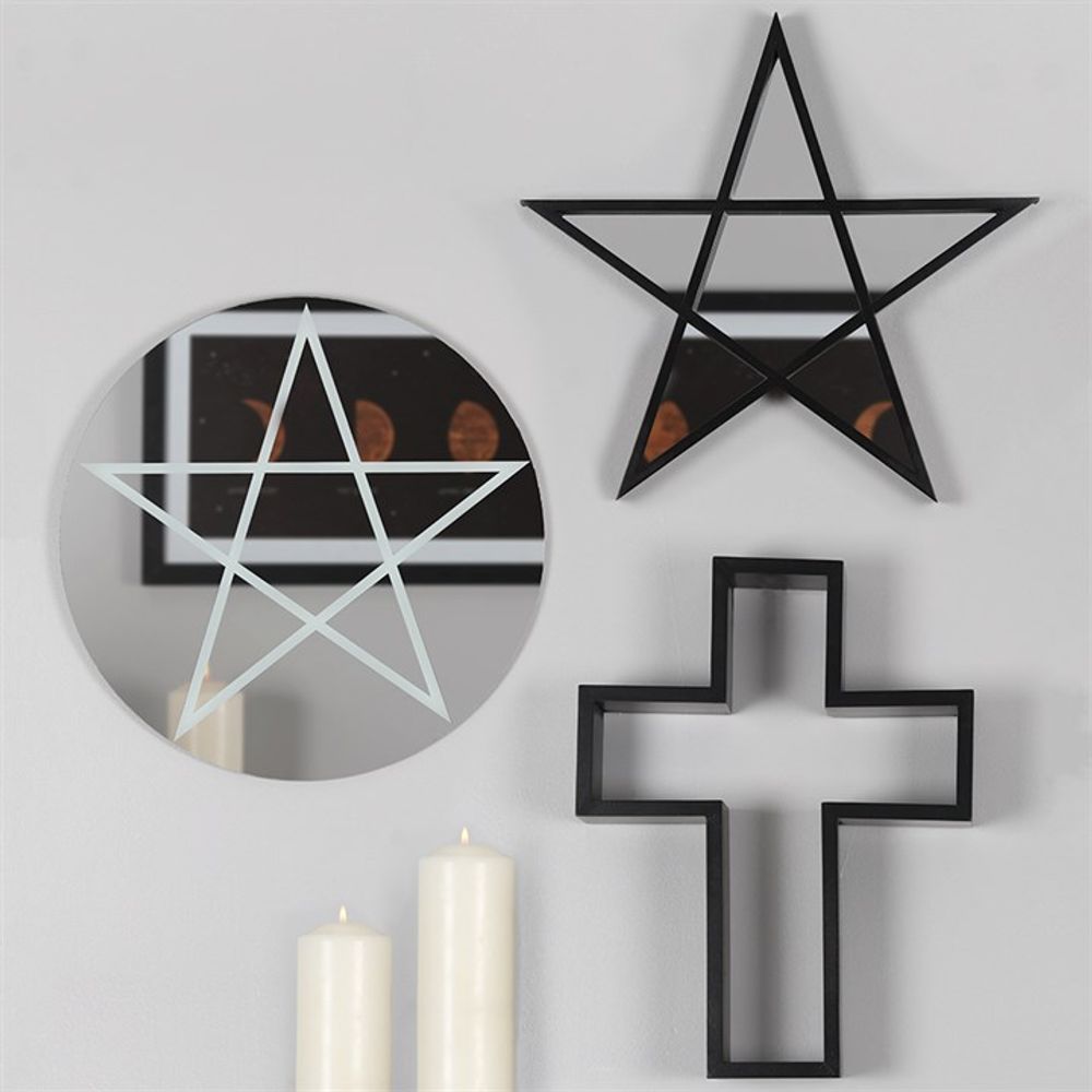 Circle Pentagram Wall Mirror