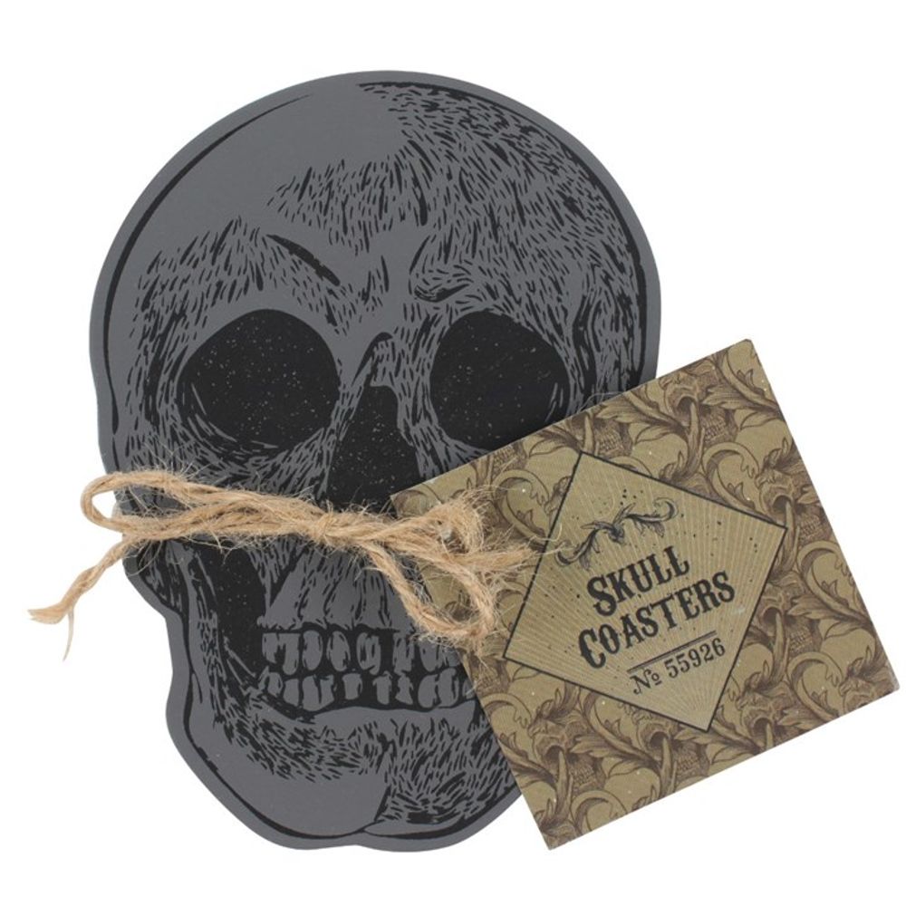 Printed Skull Coaster Set (Set of 4)