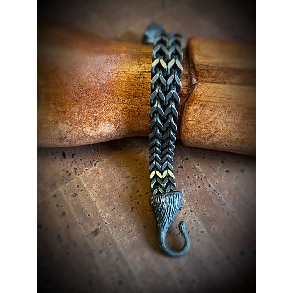 Viking Bracelet - Heavy Fenrir Wolf