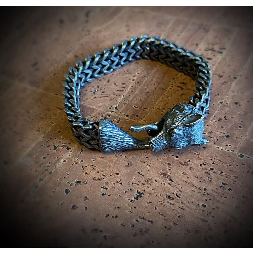 Viking Bracelet - Heavy Fenrir Wolf