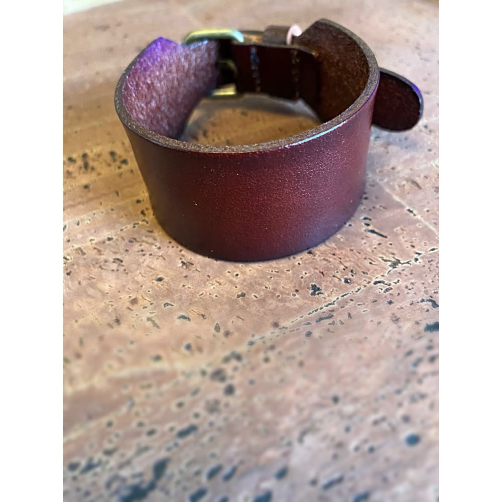 Viking Leather Bracelet - Valknut Knot