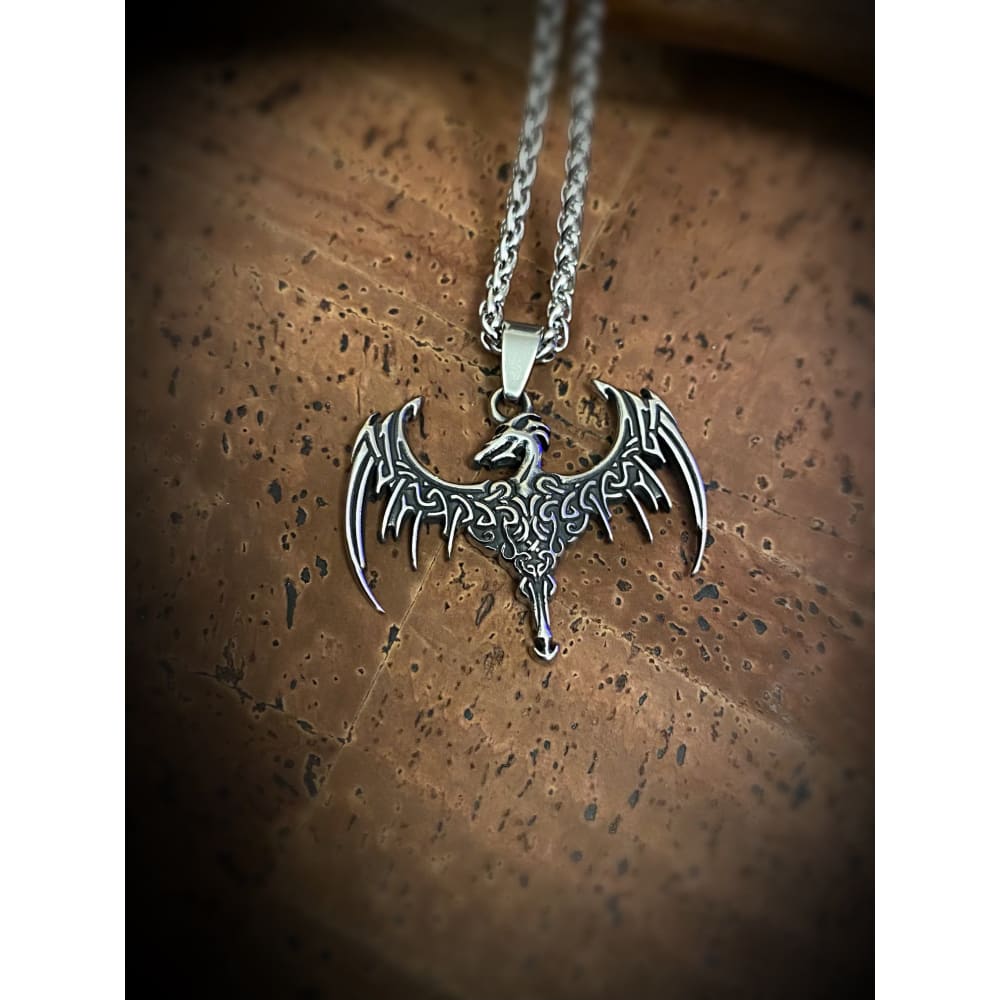 Viking Necklace - Dragon Of Flames