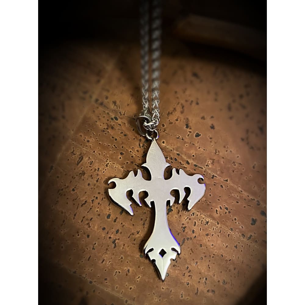 Viking Necklace - Nordic Flames Cross