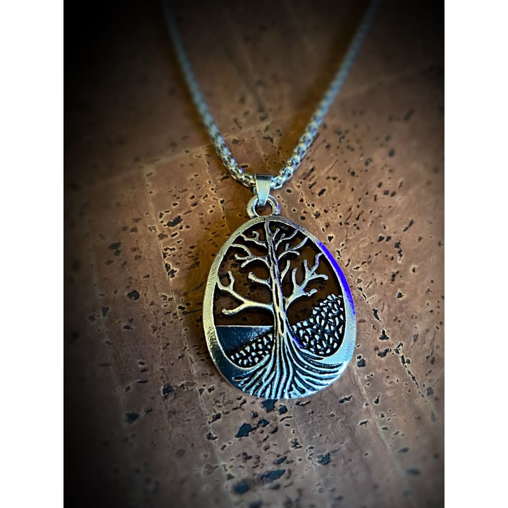 Viking Necklace - Silver Yggdrasil Tree
