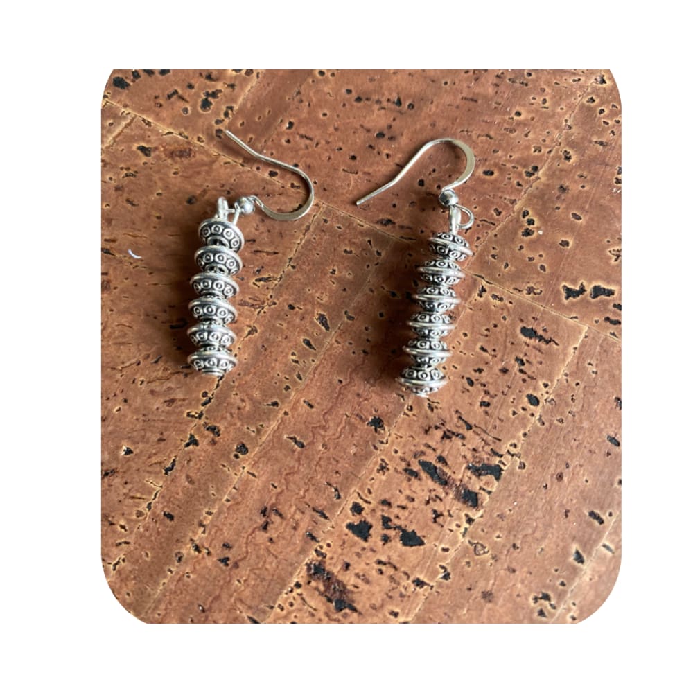 Viking Runic Stack Pair Of Earrings