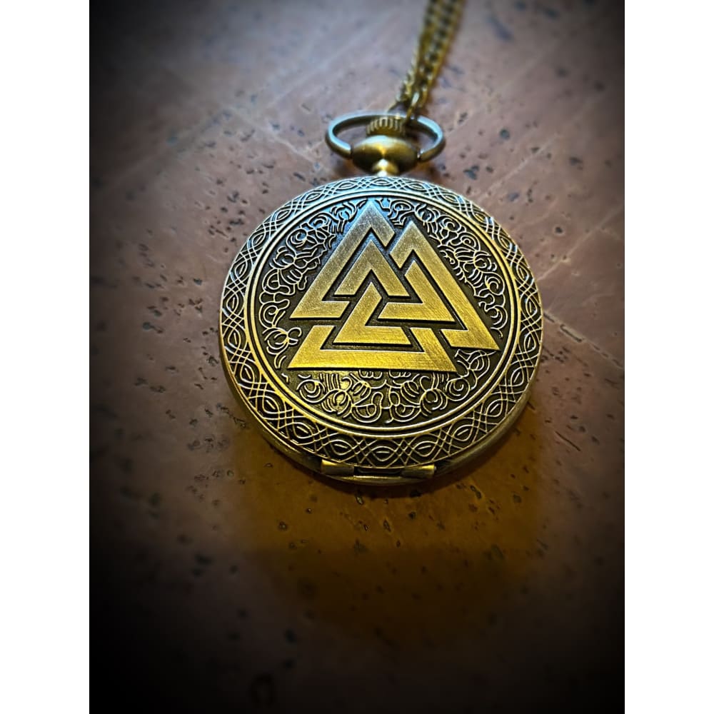 PREMIUM VIKING VALKNUT POCKET WATCH