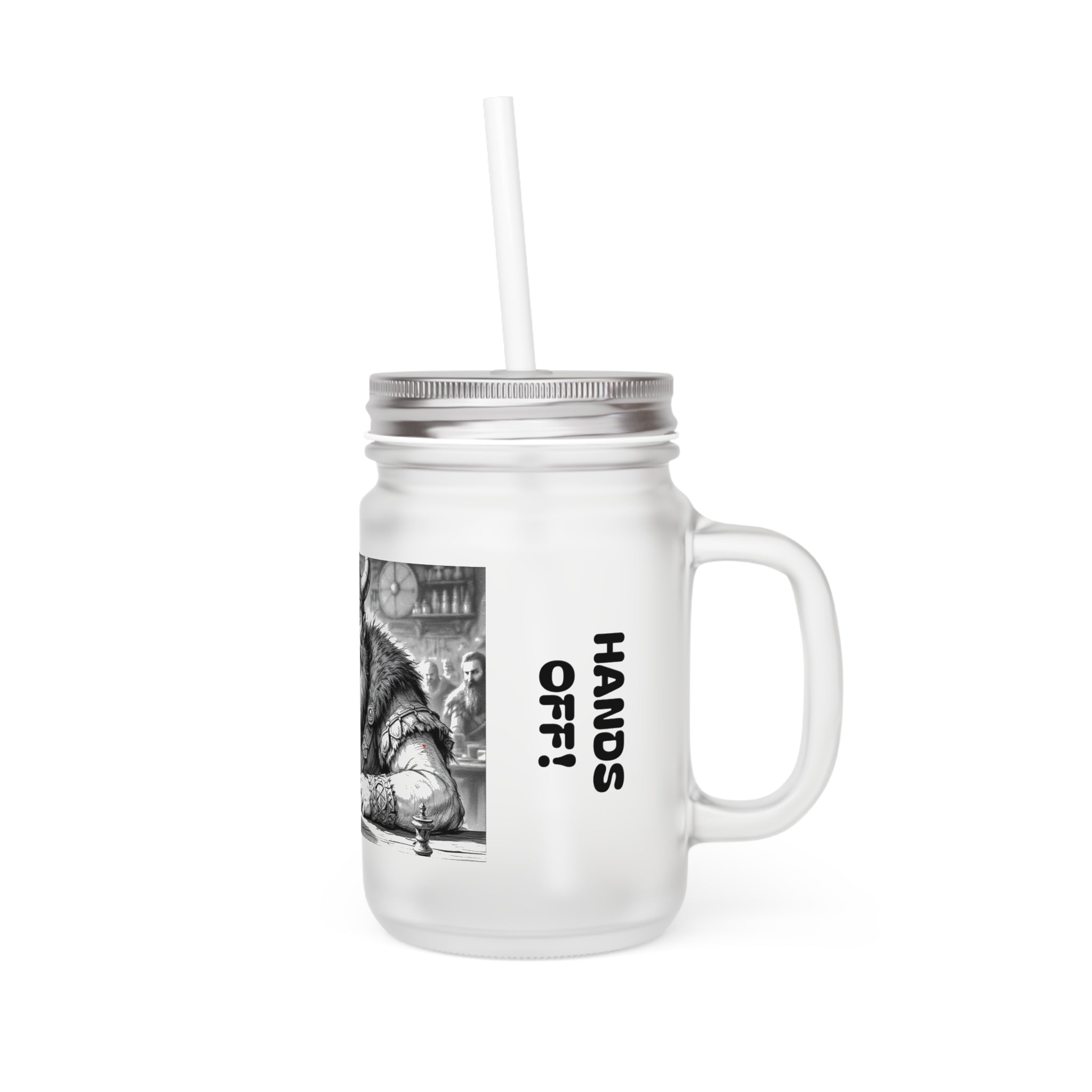 Viking Mason Jar Cup & Straw Set
