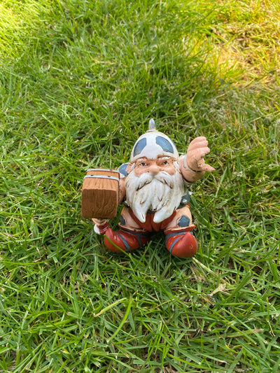 Thor Hammer Resin Garden Gnome