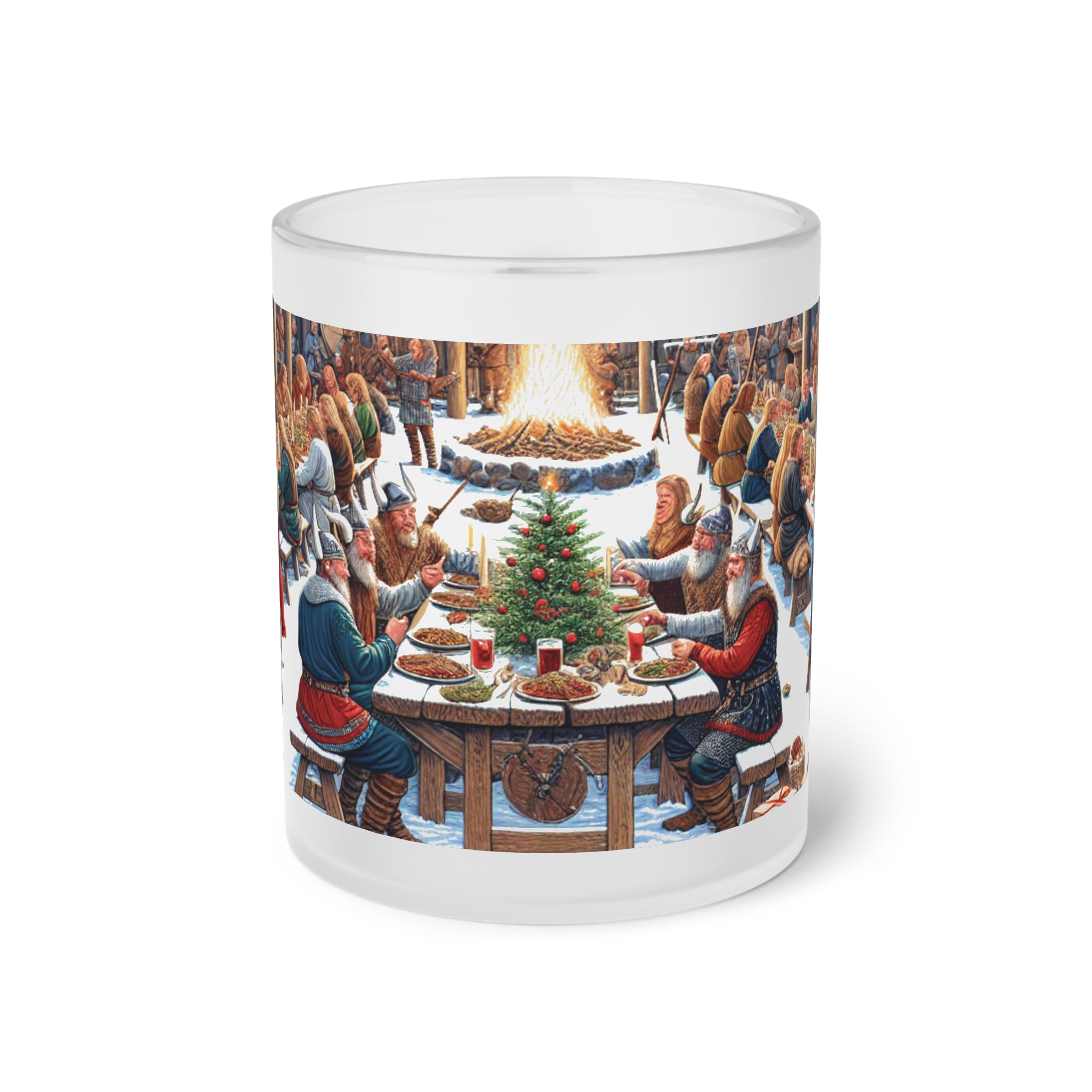 A Viking’s Christmas Frosted Glass Mug