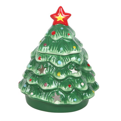 Festive Christmas Tree Ceramic Oil Burner