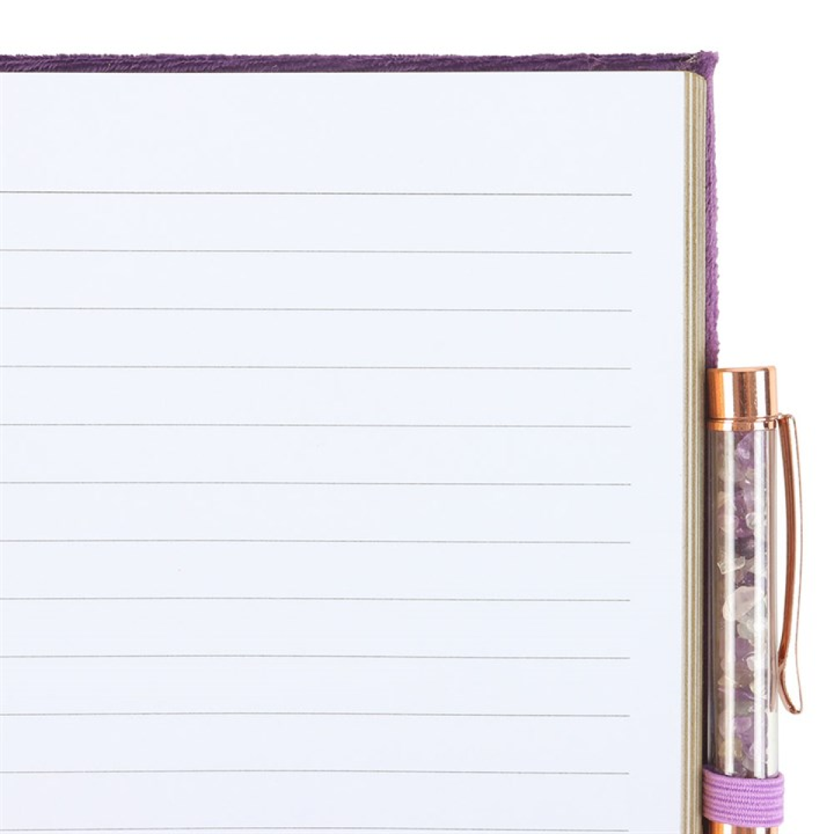 Book of Spells Journal with Amethyst Crystal Pen Set