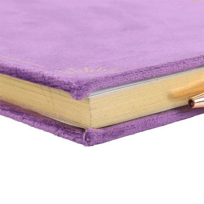 Book of Spells Journal with Amethyst Crystal Pen Set