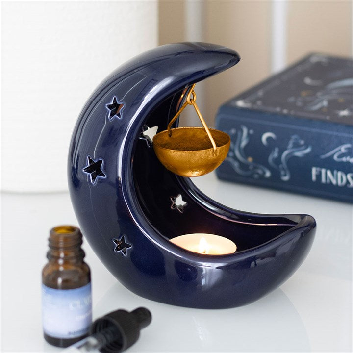 Crescent Moon Hanging Ceramic Oil Burner
