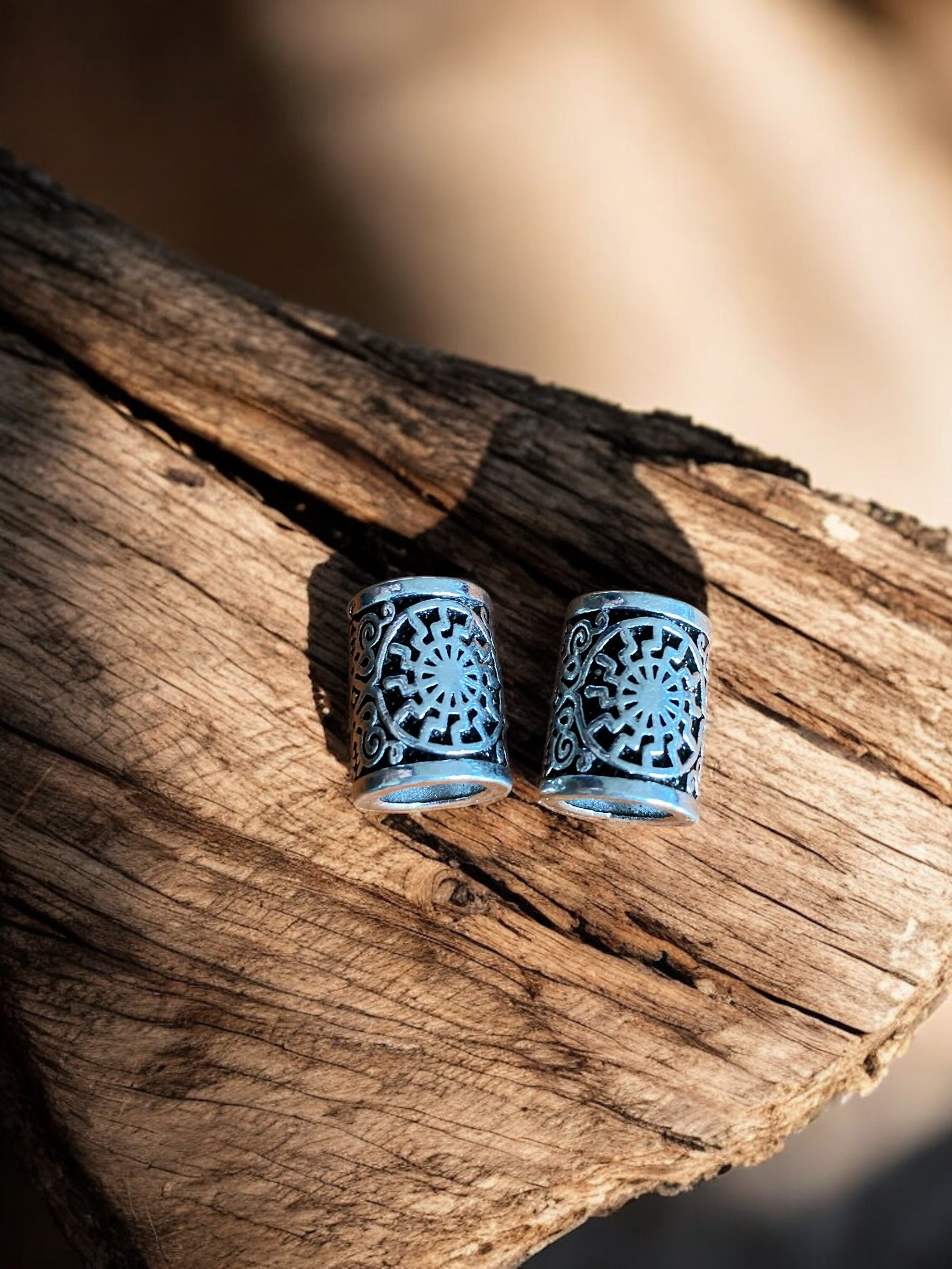 Viking Beard Bead - Warriors Shield (Set of 2)