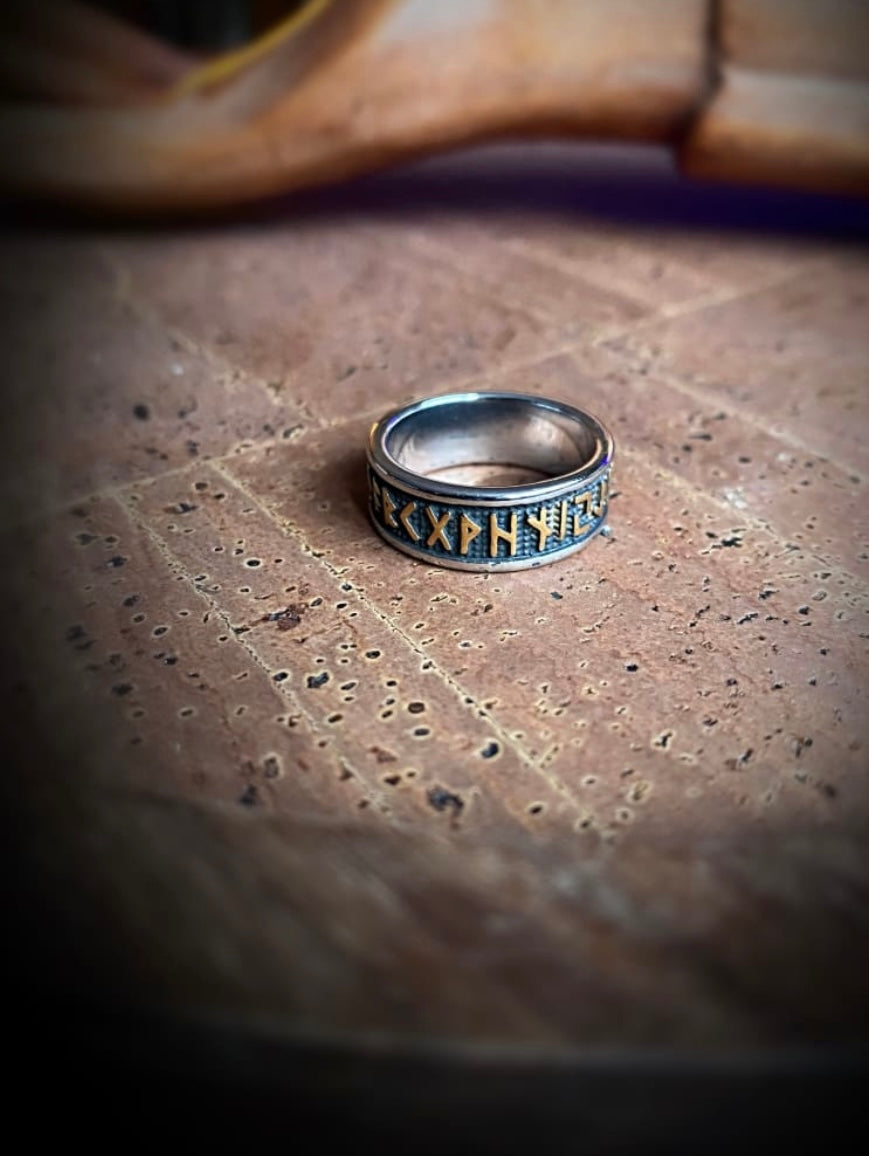 Viking Ring - Golden Runes