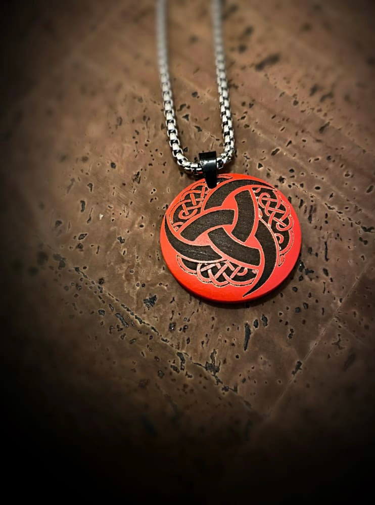 Viking Necklace - Valknut Fire
