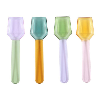 Pastel Glass Dessert Spoons (Set of 4)