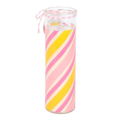 Retro Candy Striped Candyfloss Candle