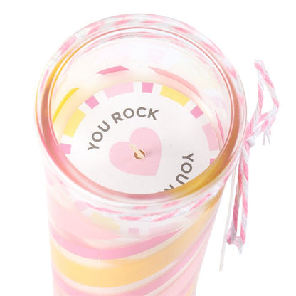 Retro Candy Striped Candyfloss Candle
