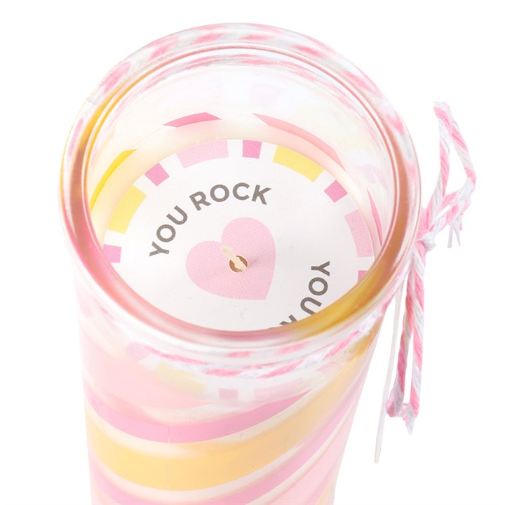 Retro Candy Striped Candyfloss Candle