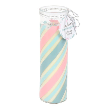 Retro Candy Striped Bubblegum Candle