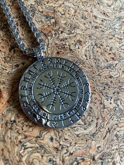 Viking Necklace - Huggin and Munnin Raven Pendant