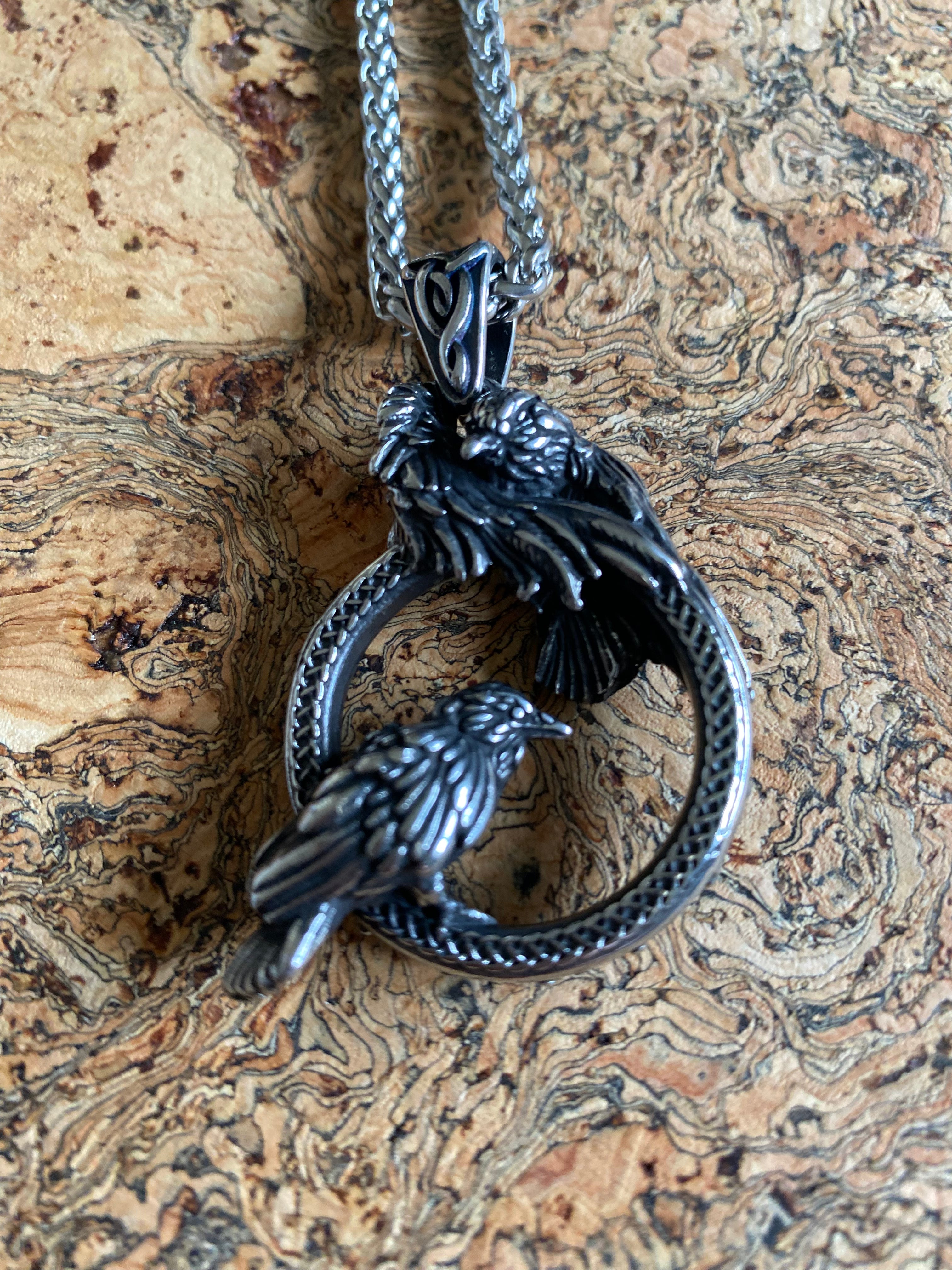 Huggin and Munnin Protectors Viking Neclace