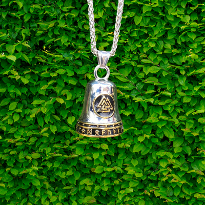 Viking Necklace - Valknut Bell