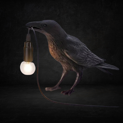 Premium Black Raven lamp