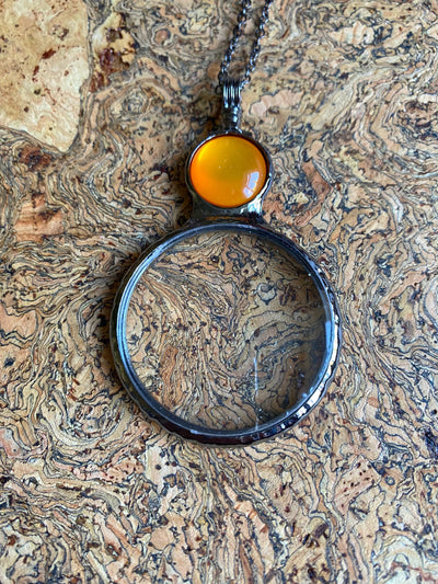 Nordic Magnifying Glass Monocle Viking Necklace