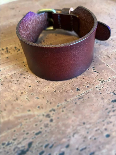 Viking Leather Bracelet - Valknut Knot