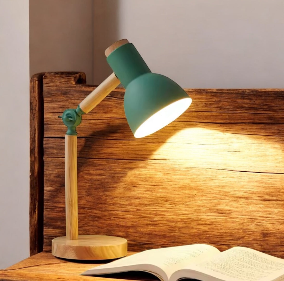 Nordic Wooden Colourful Desk Lamp